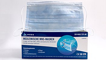 Nach DIN EN 14683 und ASTM F2100 zertifizierte Mund- und Nasenschutzmasken vollautomatisch mit Ultraschall-Systemen produziert.